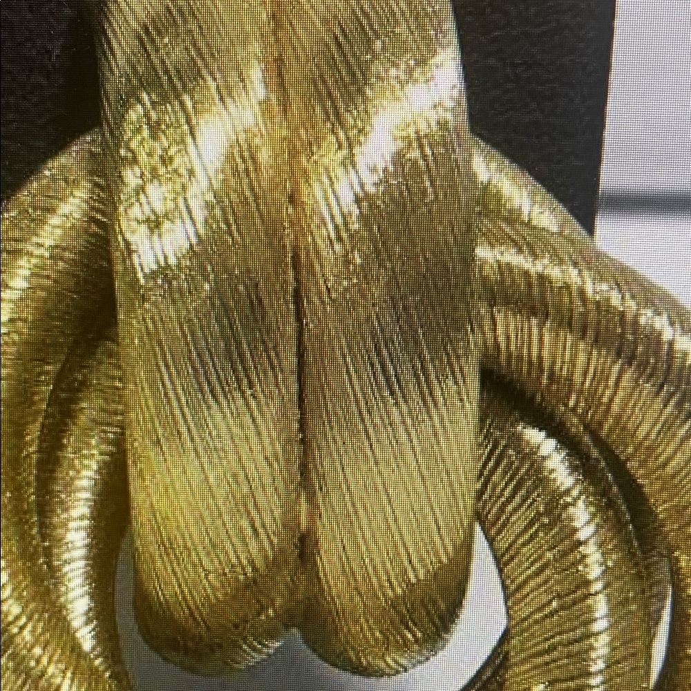 Givenchy Brushed Gold Interlocking Knot Clip-On E… - image 7